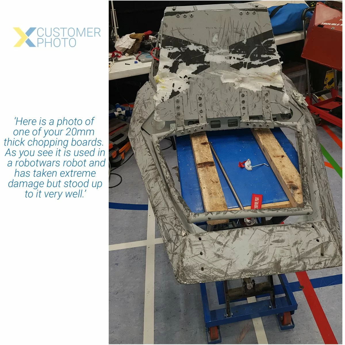 600x400x20mm High Density Commercial Cutting Board In Blue | Adexa 4757B 2 600x400x20mm High Density Commercial Cutting Board In Blue | Adexa 4757B - Image 2