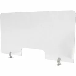 Freestanding Sneeze Guard/Plastic Divider Screen With Feet 1200x600mm Clear | Adexa AC80008