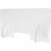 Freestanding Sneeze Guard/Plastic Divider Screen 1200x600mm Clear | Adexa AC80009