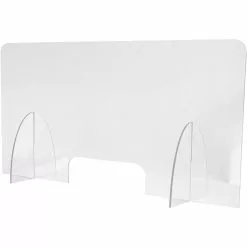 Freestanding Sneeze Guard/Plastic Divider Screen 1200x600mm Clear | Adexa AC80009
