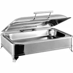 Chafing Dish Electric Heating GN1/1 Glass Lid Stainless Steel 9 Litres | Adexa AD1102