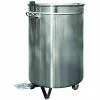 Professional Waste Bin Stainless Steel Wheels Pedal 60 Litres | Adexa AD5903