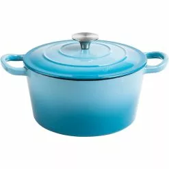 Enameled Cast Iron Casserole Dish Round Turquiose ø26cm 5 Litres | Adexa A26DQT