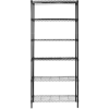 Commercial Wire Shelving Unit 6 Tier 920x360x1810mm Black | Adexa BHS6