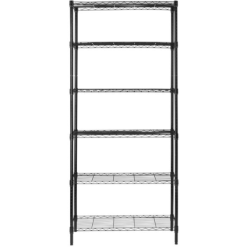 Commercial Wire Shelving Unit 6 Tier 920x360x1810mm Black | Adexa BHS6