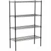 Commercial Shelving Unit 4 Tier 1000kg Width 1200mm Depth 450mm Black Zink Coated Epoxy Wire | Adexa BLACK12045180A4