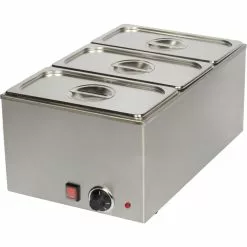 Commercial Bain Marie 3xGN1/3 Including 3 Containers With Lid | Adexa ZCK165B3