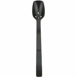 0.75oz Catering Perforated Serving Spoon 10" Handle Black Polycarbonate| Adexa BSPC10P
