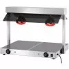 Buffet Food Warmer With Gantry Tempered Glass 2 Infrared Lamps Sneeze Guards 2xGN1/1 | Adexa TC2F