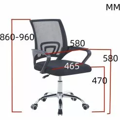 Mesh Office Chair Black With Chrome Base | Adexa BX002 -Cooking Appliances Sales Store BX002 1 1200x1200 1