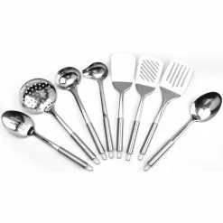 8 Piece Essential Cooking Utensil Kit Stainless Steel | Adexa C0066