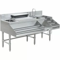 Commercial Stainless Steel Cocktail Station With Backsplash 1520x760x760mm | Adexa CCS6012WB