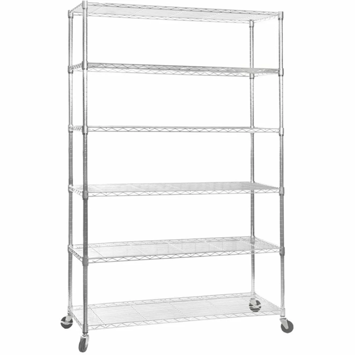 Commercial Wire Shelving Unit 6 Tier With Wheels 1500kg 1200x450x1880mm Chrome | Adexa CJ12045188A6CW3 1 Commercial Wire Shelving Unit 6 Tier With Wheels 1500kg 1200x450x1880mm Chrome | Adexa CJ12045188A6CW3