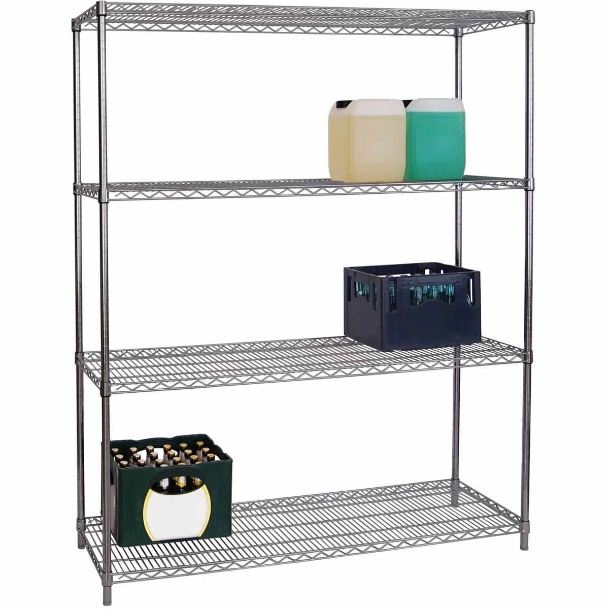 Commercial Shelving Unit 4 Tier 1000kg Width 1800mm Depth 450mm Chrome Wire | Adexa CR18045180A4 1 Commercial Shelving Unit 4 Tier 1000kg Width 1800mm Depth 450mm Chrome Wire | Adexa CR18045180A4