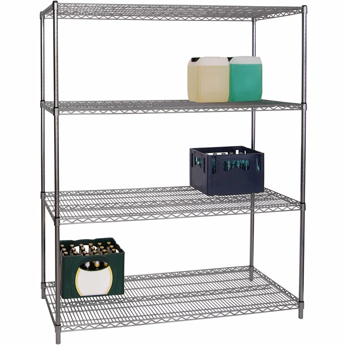 Commercial Stainless Steel Wire Shelving Unit 4 Tier 1200kg Width 1500mm Depth 600mm | Adexa SS15060180A4 1 Commercial Stainless Steel Wire Shelving Unit 4 Tier 1200kg Width 1500mm Depth 600mm | Adexa SS15060180A4