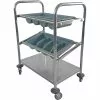 Cutlery & Tray Trolley 2 Trays & Undershelf 570x350x860mm | Adexa CTT2