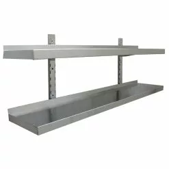 Wall Shelf 2 Levels 1500x400mm Stainless Steel | Adexa VWS1542