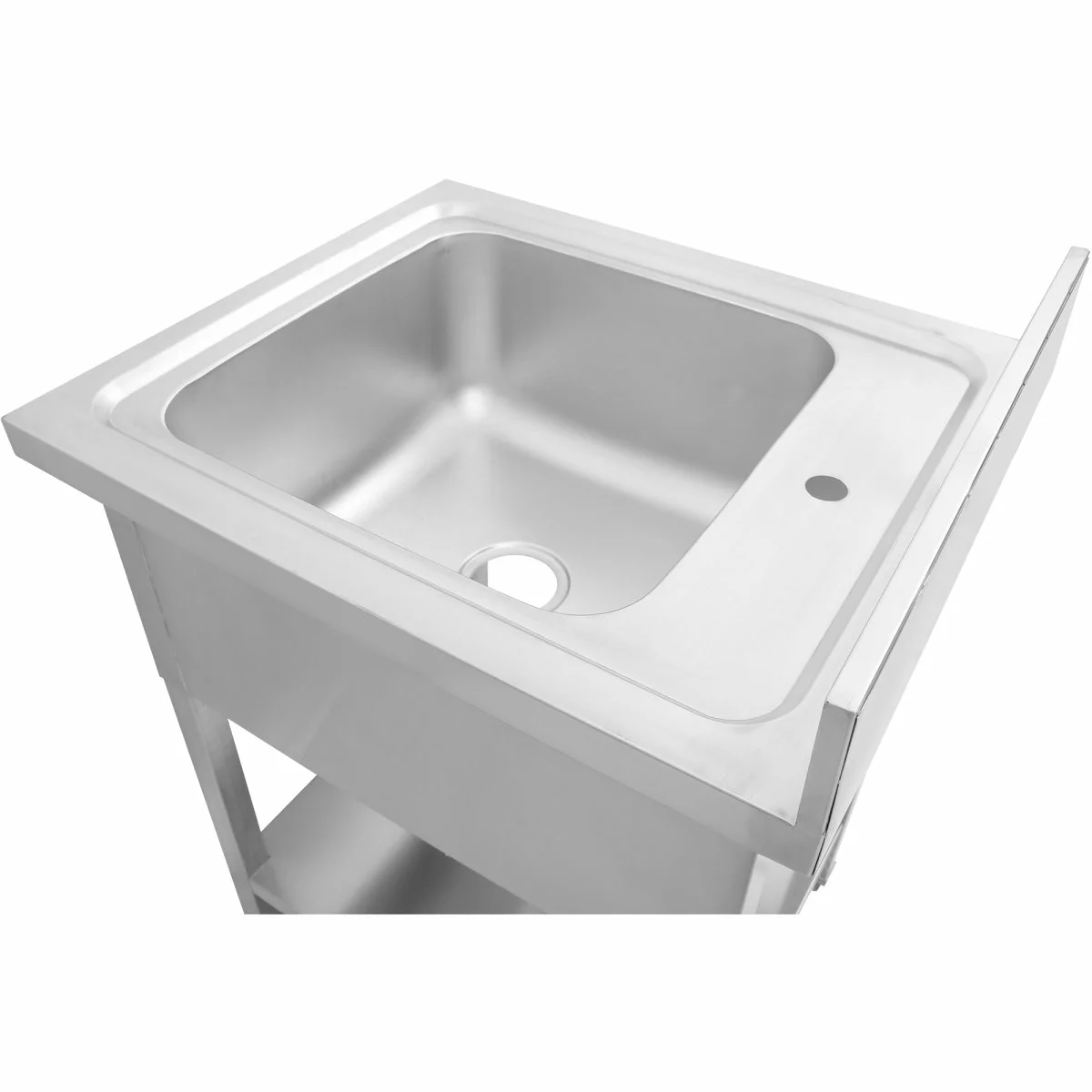 Commercial Sink Stainless Steel 1 Bowl Bottom Shelf Splashback 800mm Depth 700mm | Adexa THSTR87BM1 3 Commercial Sink Stainless Steel 1 Bowl Bottom Shelf Splashback 800mm Depth 700mm | Adexa THSTR87BM1 - Image 3