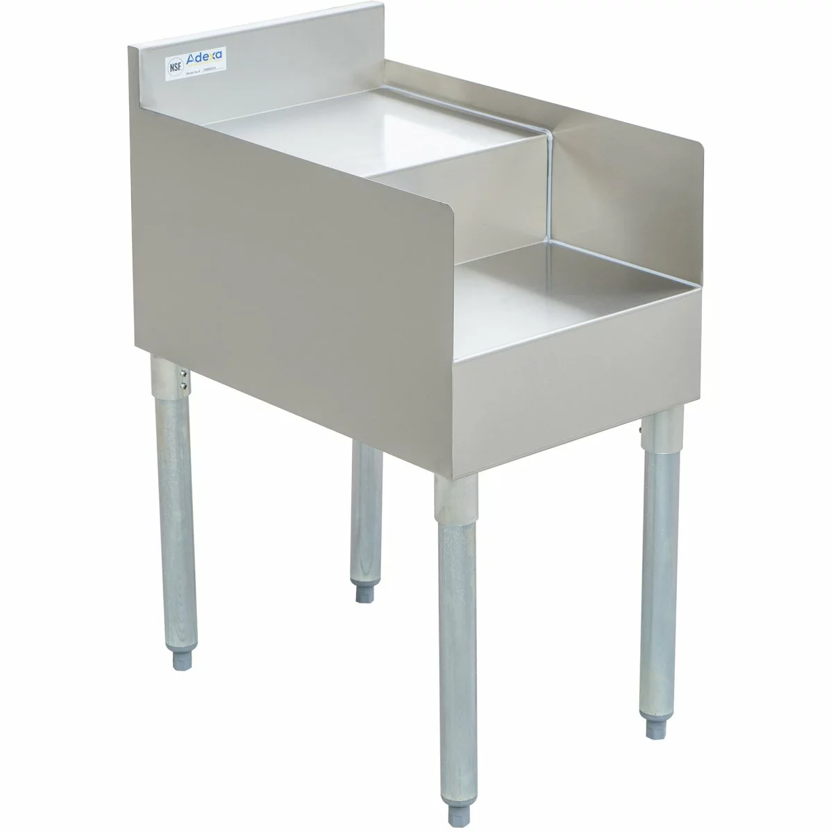 Commercial Double Step Blender Station With Backsplash Stainless Steel 460x580x760mm | Adexa DSBS2318 1 Commercial Double Step Blender Station With Backsplash Stainless Steel 460x580x760mm | Adexa DSBS2318