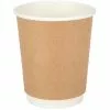 500pcs Compostable Coffee Cups Double Wall 8oz/237ml Kraft | Adexa DW8K