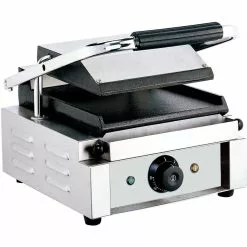 Heavy Duty Panini Contact Grill Single Smooth | Adexa EG01B
