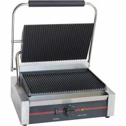 Heavy Duty Large Panini Contact Grill 2.2kW Ribbed | Adexa EG02A