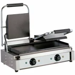 Heavy Duty Twin Panini Contact Grill 3.6kW Smooth | Adexa EG03B
