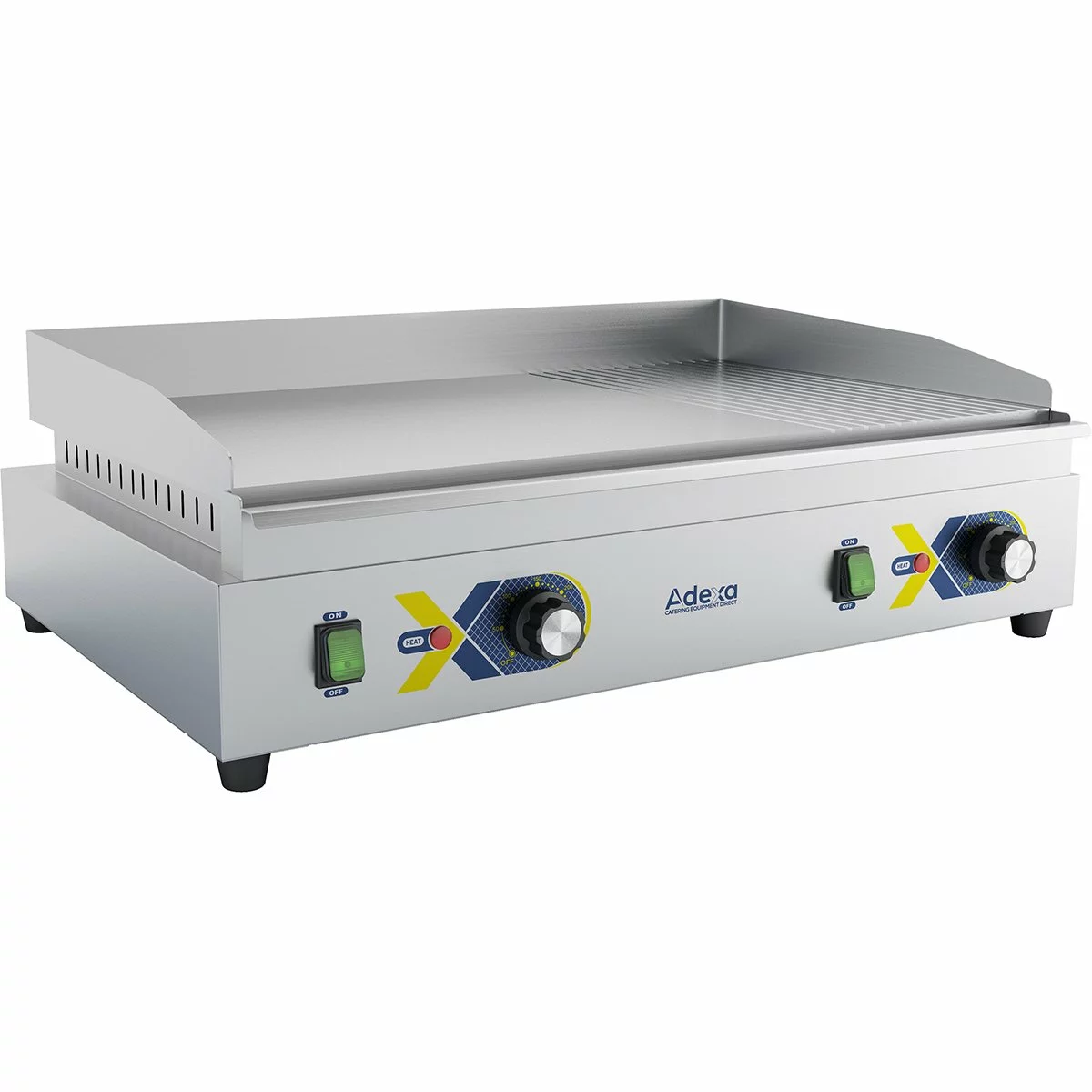 Chrome Coated Commercial Griddle Smooth/Ribbed 720x460x240mm 3.5kW Electric | Adexa EG720D 1 Chrome Coated Commercial Griddle Smooth/Ribbed 720x460x240mm 3.5kW Electric | Adexa EG720D