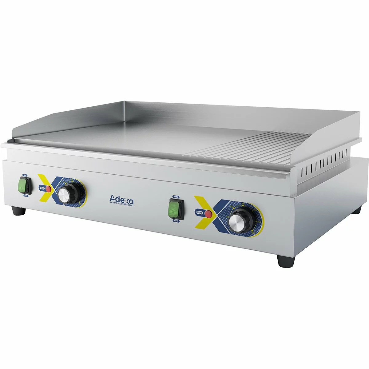 Chrome Coated Commercial Griddle Smooth/Ribbed 720x460x240mm 3.5kW Electric | Adexa EG720D 3 Chrome Coated Commercial Griddle Smooth/Ribbed 720x460x240mm 3.5kW Electric | Adexa EG720D - Image 3