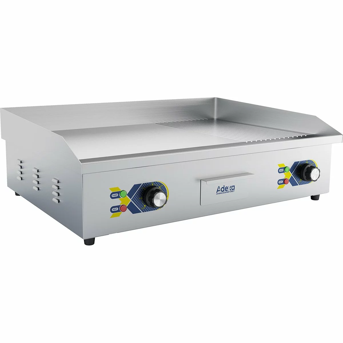 Commercial Griddle Smooth/Ribbed 730x550x240mm 4.4kW Electric | Adexa EG8202 1 Commercial Griddle Smooth/Ribbed 730x550x240mm 4.4kW Electric | Adexa EG8202