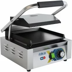 Heavy Duty Panini Contact Grill Single Ribbed/Smooth | Adexa EGD10B