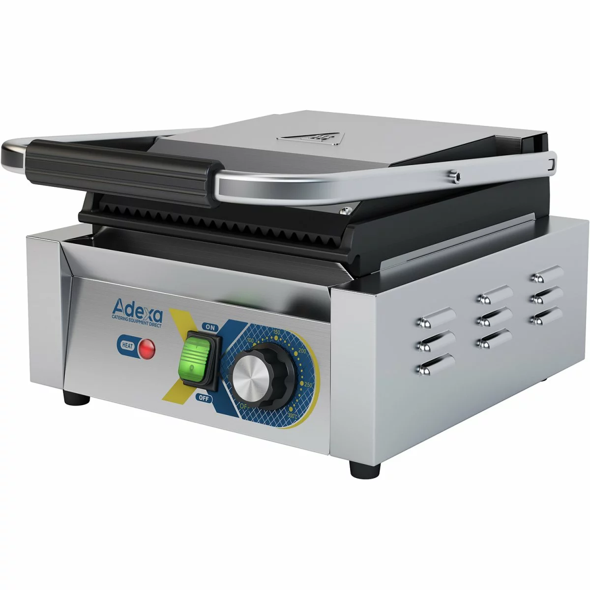 Heavy Duty Panini Contact Grill Single Ribbed/Smooth | Adexa EGD10B 3 Heavy Duty Panini Contact Grill Single Ribbed/Smooth | Adexa EGD10B - Image 3