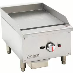 Premium Commercial Gas Griddle Smooth Plate 1 Burner 7.5kW Countertop | Adexa EGG16S
