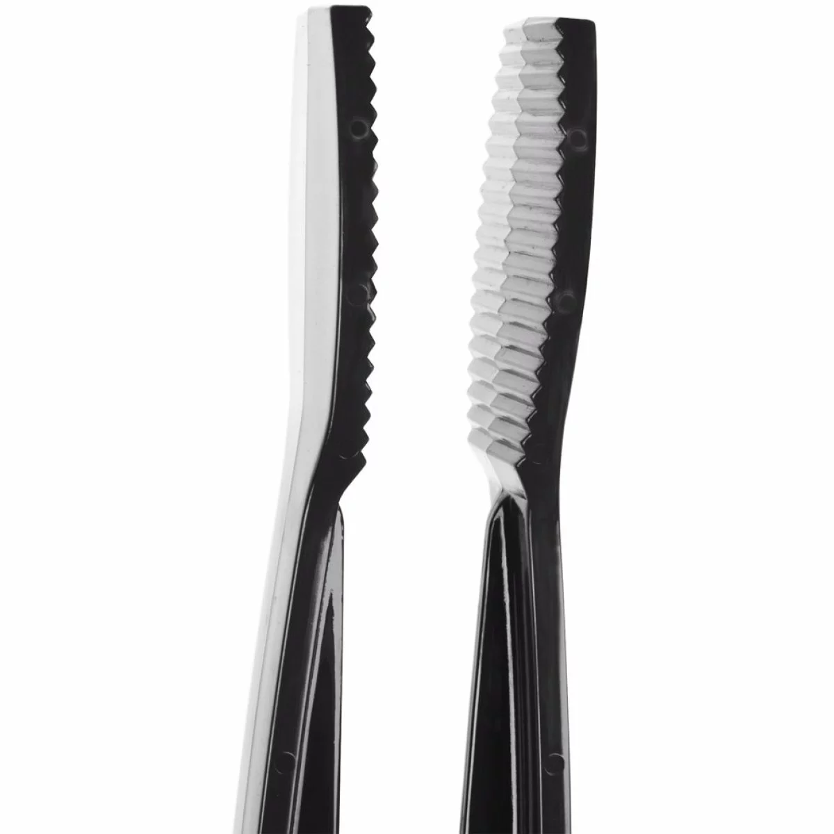 9" Catering Flat Buffet Tongs Black Polycarbonate| Adexa FLATTONG9 2 9" Catering Flat Buffet Tongs Black Polycarbonate| Adexa FLATTONG9 - Image 2