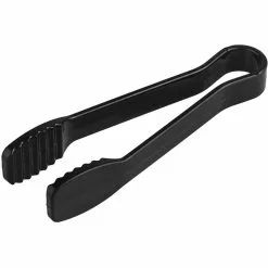 6" Catering Flat Buffet Tongs Black Polycarbonate| Adexa FLATTONG6