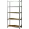 Garage Shelving Unit Medium Duty 900x300x1800mm 5 Shelves 175 Kg/shelf Galvanized Steel | Adexa G9030