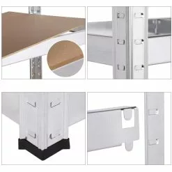 Garage Shelving Unit Medium Duty 900x400x1800mm 5 Shelves 175 Kg/shelf Galvanized Steel | Adexa G9040 -Cooking Appliances Sales Store G9040 3 1200x1200 2