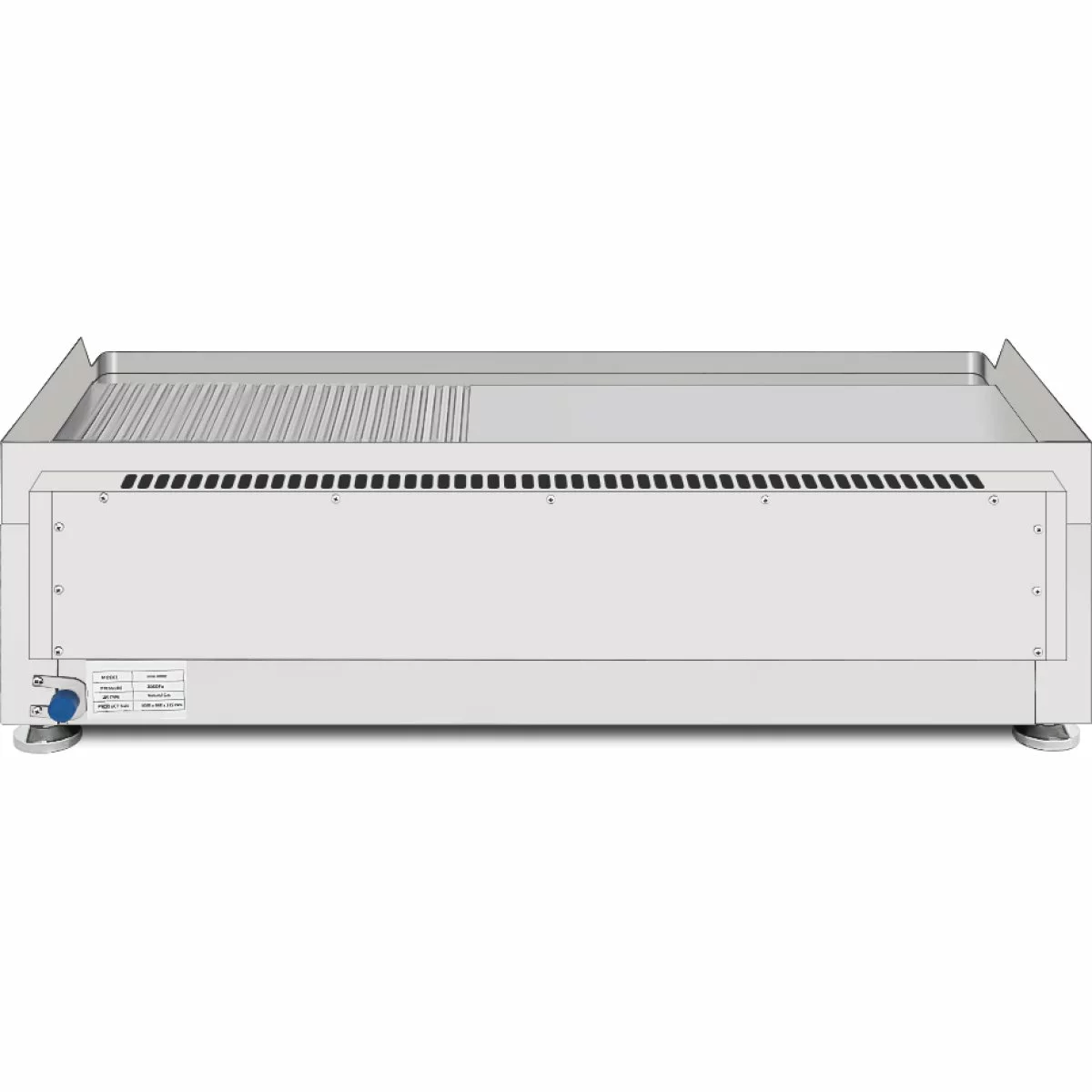 Commercial Gas Griddle Smooth/Ribbed Plate 3 Zones 9kW Countertop | Adexa GGN10002 5 Commercial Gas Griddle Smooth/Ribbed Plate 3 Zones 9kW Countertop | Adexa GGN10002 - Image 5