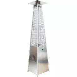 Glass Tube Pyramid Patio Heater Gas Stainless Steel | Adexa GPT36