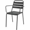 Bistro Arm Chair Steel Indoors Gun Metal | Adexa GS60790ARMGM