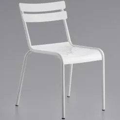 Bistro Side Chair Aluminium Indoors & Outdoors White | Adexa GS60859W