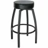 Black Barstool With Upholstered Swivel Seat | Adexa GS6P08
