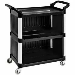 Professional Cabinet Utility/Cleaning Trolley Multi-purpose 3 Tier 1020x500x960mm | Adexa GX032DM