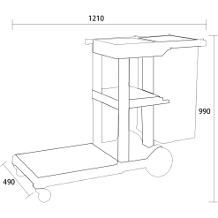 Professional Janitor/Cleaning Trolley 1210x490x990mm | Adexa GX33G -Cooking Appliances Sales Store GX33G 1200x1200 1