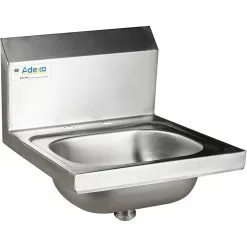 Wall Mounted Hand Sink Deck Mounted Faucet Stainless Steel | Adexa HS12DH