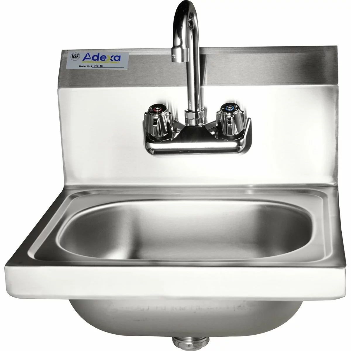 Wall Mounted Hand Sink Wall Mounted Faucet Stainless Steel | Adexa HS15 5 Wall Mounted Hand Sink Wall Mounted Faucet Stainless Steel | Adexa HS15 - Image 5