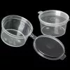 1000pcs Plastic Sauce Cup With Hinged Lid Clear 2oz/59ml | Adexa JLB2