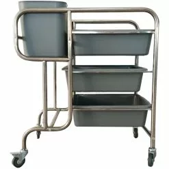 Professional Stainless Steel Bussing Trolley 800x460x950mm | Adexa JYJRC04R2