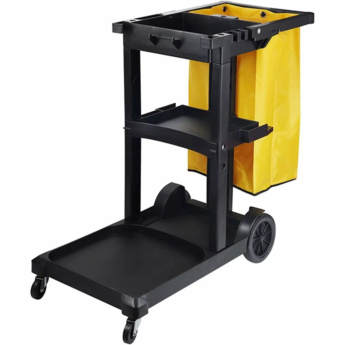 Professional Janitor/Cleaning Trolley Black With Lid 1200x520x990mm | Adexa JYXMC301BLACK 1 Professional Janitor/Cleaning Trolley Black With Lid 1200x520x990mm | Adexa JYXMC301BLACK