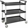 Professional Utility Trolley Multi-purpose 3 Tier Black 860x420x930mm | Adexa JYXUC405BLACK